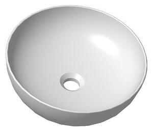 Biała umywalka nablatowa okrągła - Ava 6X