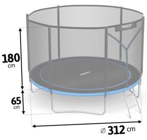 Trampolina NEO-SPORT NS-10Z221 FI 312 cm Czarno-niebieski