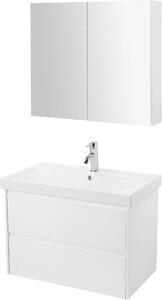 Biały zestaw mebli łazienkowych - 80 cm