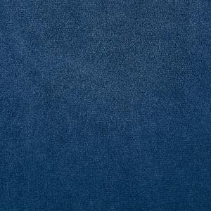 Szafka nocna niebieska tapicerowana welurowa 2 szuflady metalowe nogi stolik Sezanne Beliani