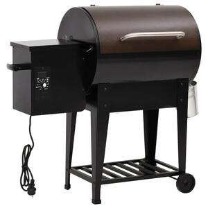 Czarny grill na pellet z dolną półką C3-B40
