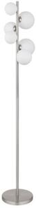 Lampa podłogowa Globo RIHA 56140-6S nikiel mat 6xG9 LED 3,5W 3000K szkło opal 155 cm, włącznik nożny