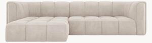 Narożna sofa modułowa z szenilu Francesca (3-osobowa)