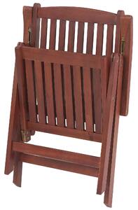 Rustykalny zestaw 6 krzeseł ogrodowych drewno akacjowe regulowane składane Toscana Beliani