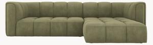 Narożna sofa modułowa z szenilu Francesca (3-osobowa)