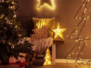 Nowoczesna dekoracja świąteczna światło LED sanie kalendarz adwentowy Impala Beliani