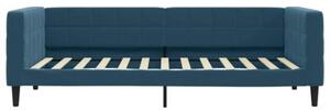 Sofa z materacem do spania, niebieska, 100x200 cm, aksamit