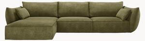 Sofa narożna z szenilu Vanda