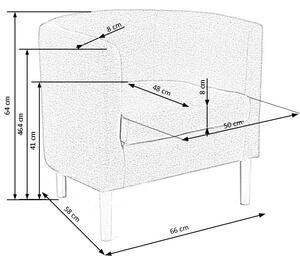 Granatowy welurowy fotel kubełkowy - Nestar
