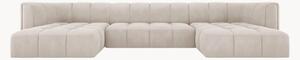 Sofa panoramiczna Francesca Beige & Black (5-osobowa)