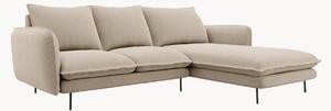 Sofa narożna o wyglądzie lnu Vienna
