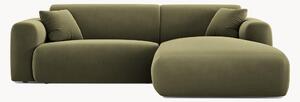 Sofa narożna z weluru Nolio