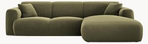 Sofa narożna z weluru Nolio