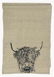 Bieżnik z lnu Highland Cow