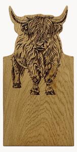 Deska do serwowania z drewna dębowego Highland Cow