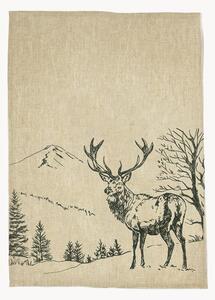 Ręcznik kuchenny z lnu Scenic Stag
