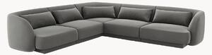Sofa narożna o wyglądzie aksamitu Tulum (5-osobowa)