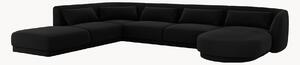 Sofa narożna o wyglądzie aksamitu Tulum (6-osobowa), lewostronna