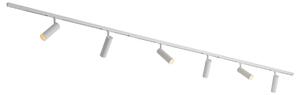 Nowoczesny system szynowy z 6 reflektorami biały 1-fazowy - Slimline Uzzy