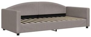 Sofa rozsuwana z szufladami, taupe, 90x200 cm, tkanina