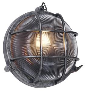 Zewnetrzna Zewnętrzna lampa ścienna srebrna okrągła IP44 - Noutica Oswietlenie zewnetrzne