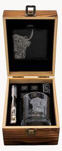 Komplet do whisky Highland Cow, 8 elem