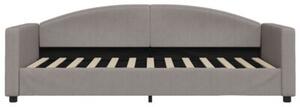 Sofa rozsuwana z szufladami, taupe, 90x200 cm, tkanina