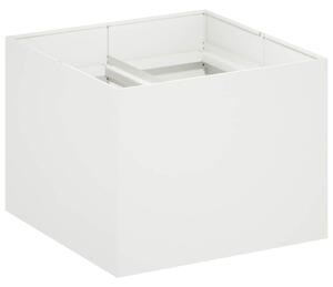 Doniczka ogrodowa Biały 80 x 80 x 60 cm Stal zimnogięta