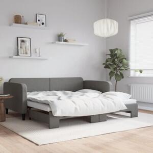 Sofa rozsuwana, ciemnoszara, 90x190 cm, tkanina