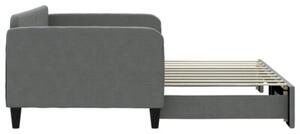 Sofa rozsuwana, ciemnoszara, 90x190 cm, tkanina