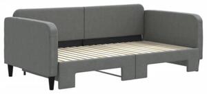 Sofa rozsuwana, ciemnoszara, 90x190 cm, tkanina