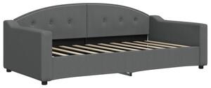 Sofa z funkcją spania, ciemnoszara, 90x190 cm, obita tkaniną