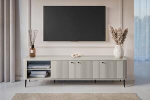 Szafka RTV Vesper 3D 187 cm - kaszmir / czarne nogi
