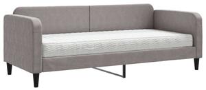 Sofa z materacem do spania, kolor taupe, 80x200 cm, tkanina