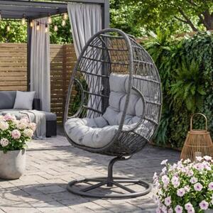 Fotel ogrodowy obrotowy Orta szary