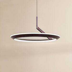 Lampa wisząca Eldra Lucande, możliwość ściemniania, brązowy / rdzawy, salon / jadalnia, metal, nowoczesny