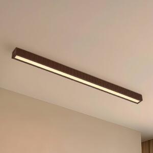 Lampa sufitowa Emara Lucande, możliwość ściemniania, ciemne drewno, salon / jadalnia, drewno, design