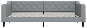 Sofa rozsuwana, jasnoszara, 90x200 cm, tkanina