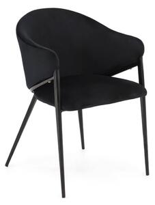 EMWOmeble Krzesło Czarne DC-942 welur / czarne nogi