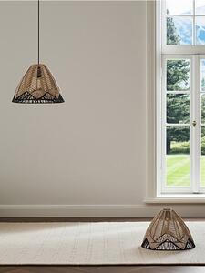 Sinsay - Pleciony klosz do lampy w stylu boho - czarny