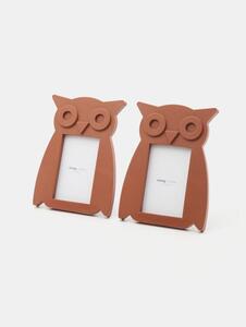 Sinsay - Ramki na zdjęcia 2 pack w kształcie sowy - brązowy