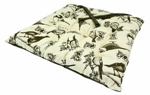 Home Elements Pikowana poduszka do siedzenia Birds, 40 x 40 cm