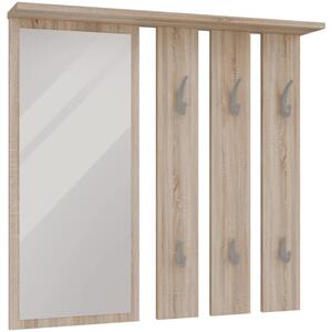Wieszak i lustro z półką TOP E SHOP Opal Dąb Sonoma