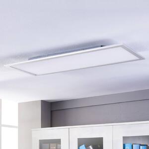 Panel LED Livel Lindby, aluminiowy / szary / cynkowy, kuchnia, tworzywo sztuczne, nowoczesny