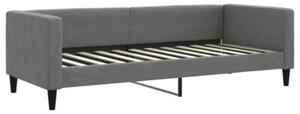 Sofa rozsuwana z materacami, ciemnoszara, 80x200 cm, tkanina
