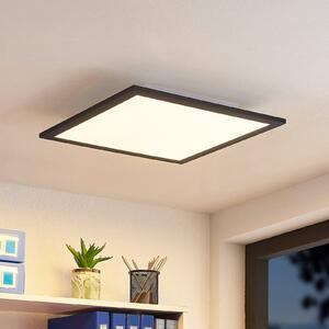 Panel LED Lindby Nelios, 40 x 40 cm, CCT, czarny, metalowy