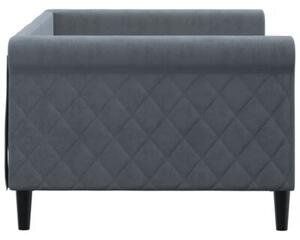 Sofa z funkcją spania, ciemnoszara, 90x200 cm, aksamit
