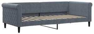 Sofa z funkcją spania, ciemnoszara, 90x200 cm, aksamit