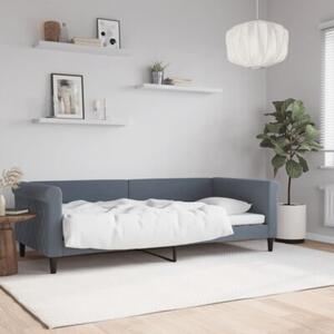 Sofa z funkcją spania, ciemnoszara, 90x200 cm, aksamit