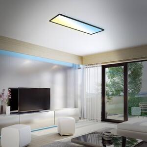 Briloner LED-Panel Slim czarny ultrapłaski CCT, 59x20cm